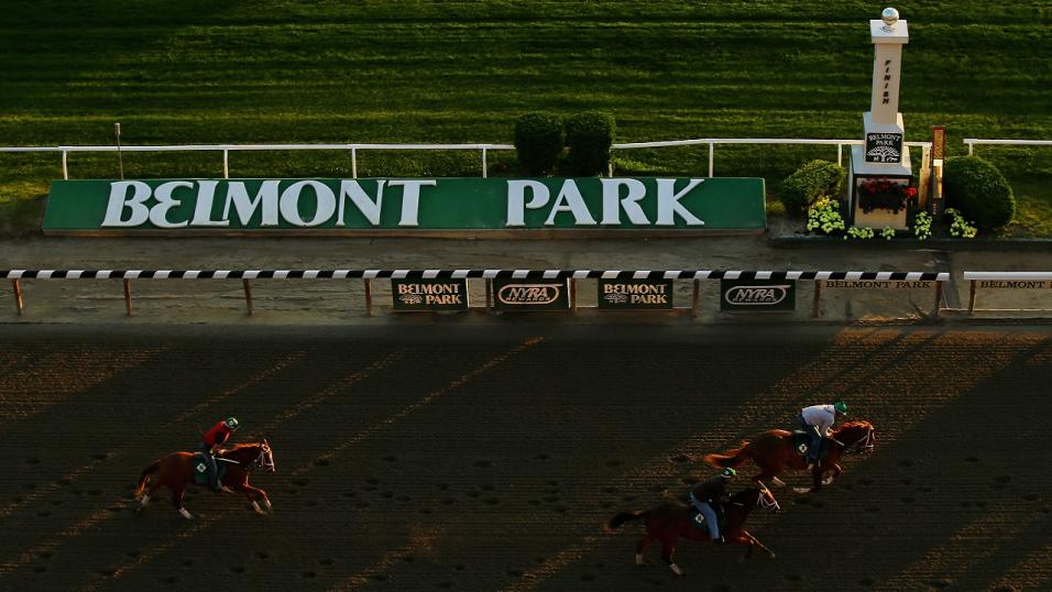 Racing at Belmont Park